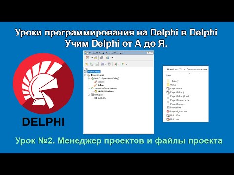 Менеджер проектов и файлы проекта Delphi