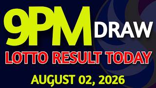 Lotto Result Today 9pm draw August 02, 2026 Sunday PCSO
