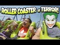 1st TIME ON A GIANT LOOPING ROLLER COASTER!!! Six Flags Discovery Kingdom - The Joker & Medusa!