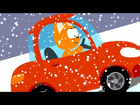 Котёнок и волшебный гараж - Ледяная гора | Мультфильмы для детей про машинки
