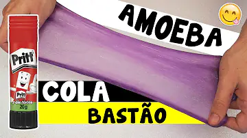 Como fazer slime com cola detergente e bicarbonato?