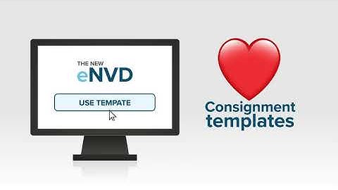 Consignment templates in eNVD