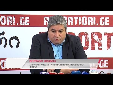 \"ქართული ოცნება-დემოკრატიული საქართველოს\" წევრის გიორგი ჟვანიას პრესკონფერენცია