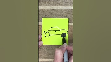 Thumbnail of Easy Car Doodle to Cars song by Gary Numan #shorts #easydrawing #garynuman