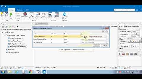 Snippet for creating incident/request in service now using Uipath