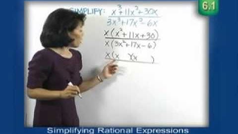 6.1 -- Simplifying Rational Expressions