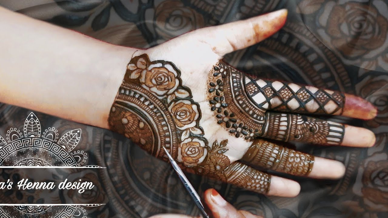 Beautiful and Attractive Rose mehndi design for Beginners || rose ...