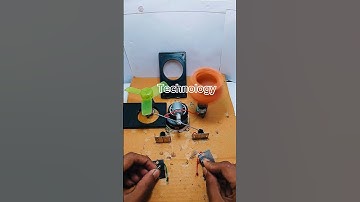 Mini Fan & Bulb Holder Tech Project ⚙️ #dcmotor #school #electricmotor #diyproject #science #shorts