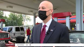 Conservative group offers half-priced gas at Bellevue gas station to highlight inflation