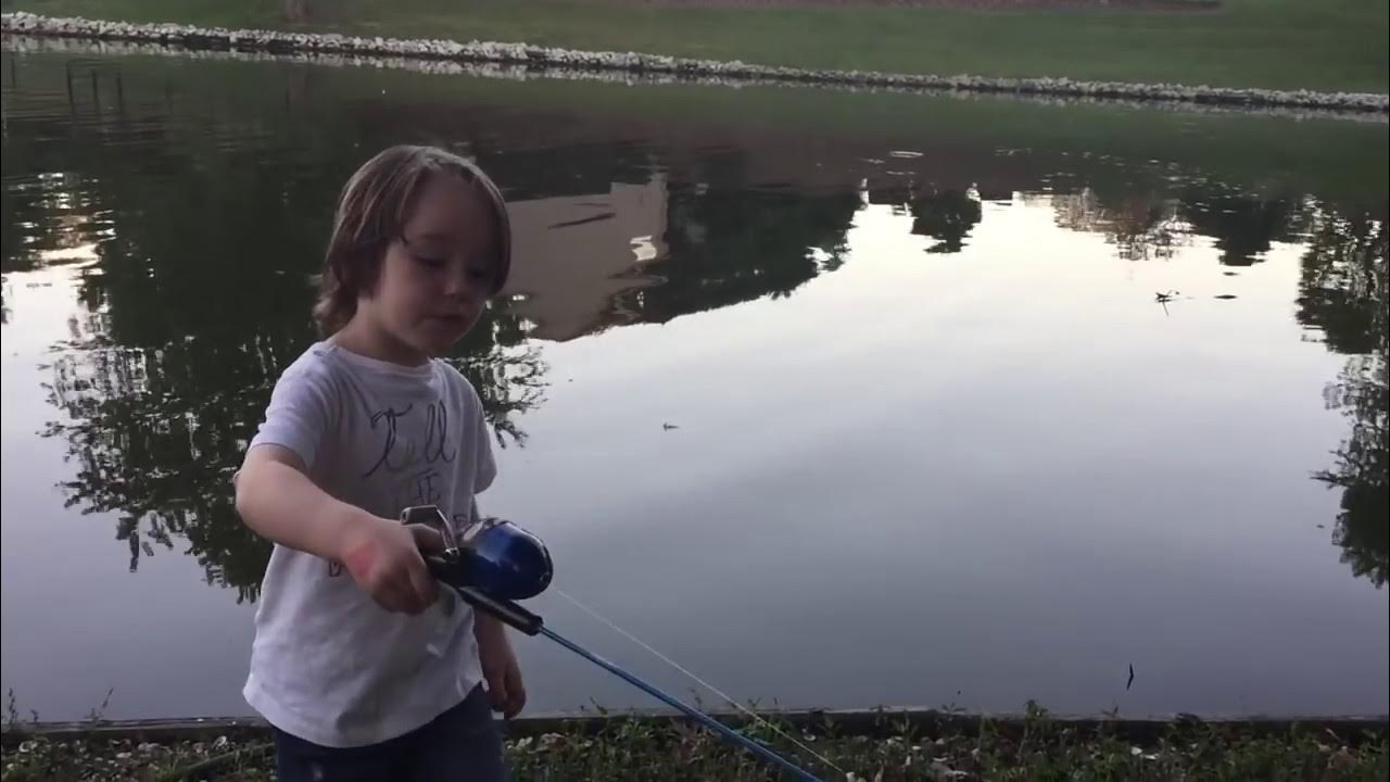 Learning how to cast a fishing pole 