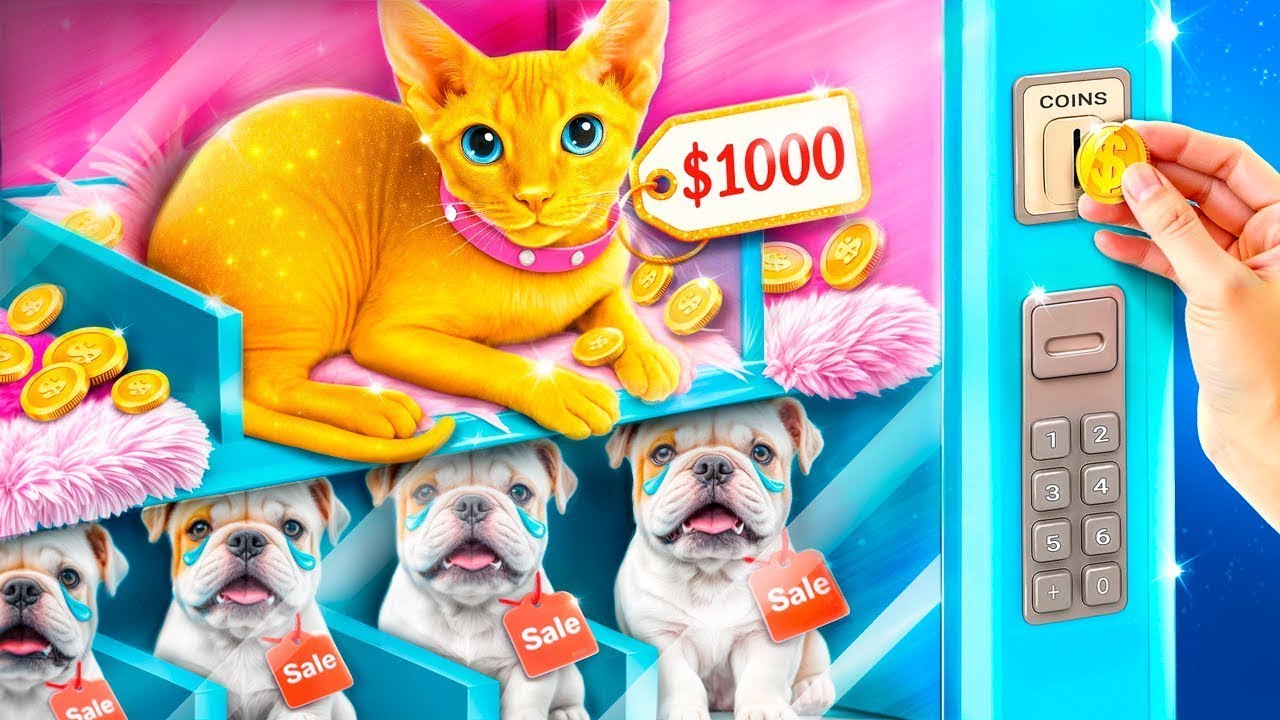 ¡Construimos una Habitación Secreta para Mascotas! ¡Gato Rico vs Perro Pobre!