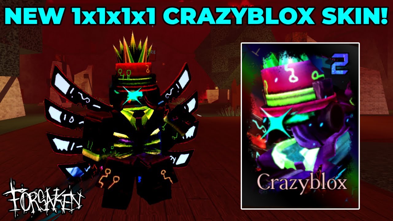New Crazyblox 1x1x1x1 Skin Gameplay | Forsaken - YouTube
