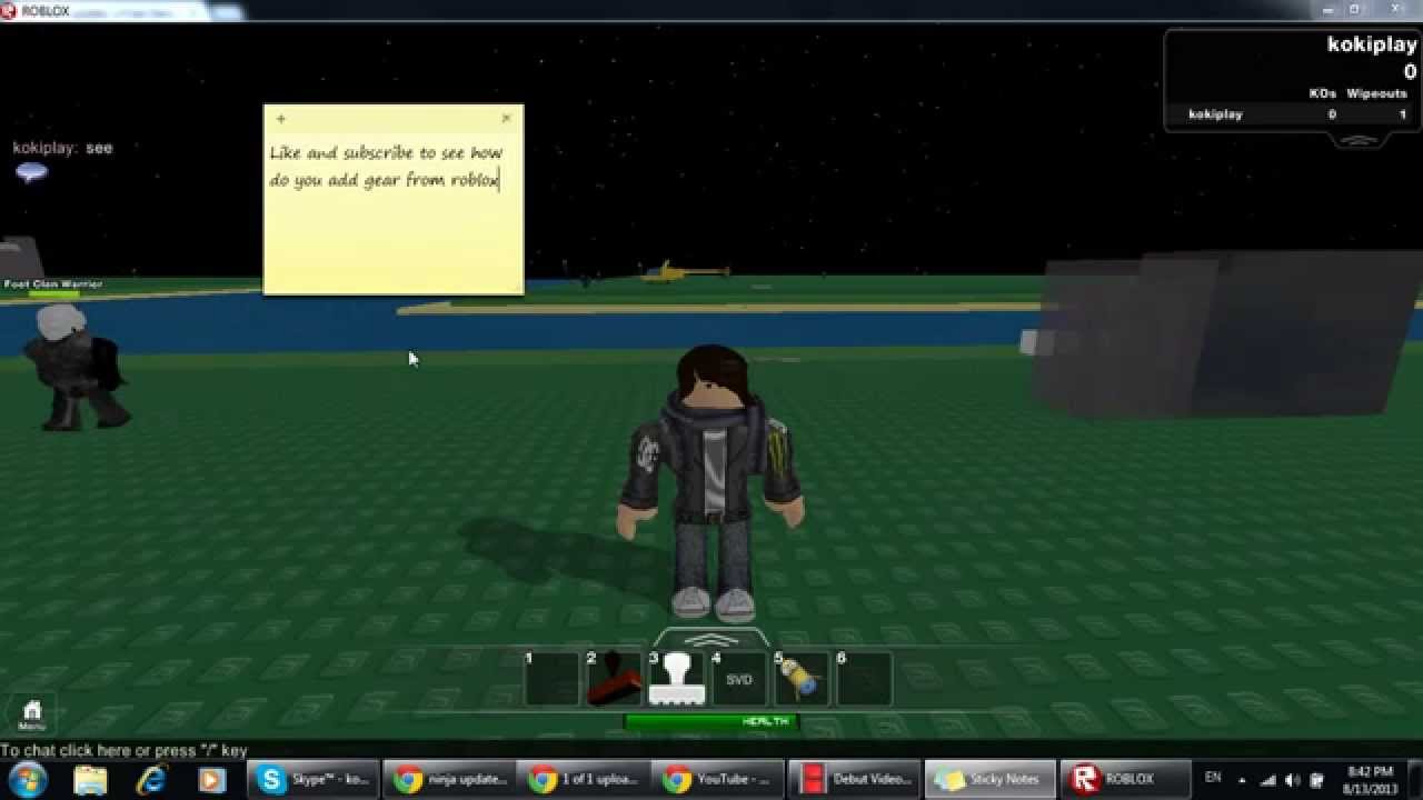 How To Add Use Your Gear In Roblox Help Youtube - roblox gear allowed games