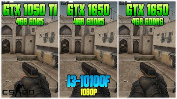 GTX 1050 Ti vs GTX 1650 gddr5 vs GTX 1650 gddr6 (with i3-10100F) | Counter Strike Go