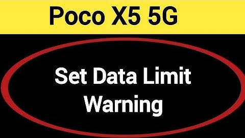 how to set data limit warning, Poco X5 5G me data limit kaise set karen