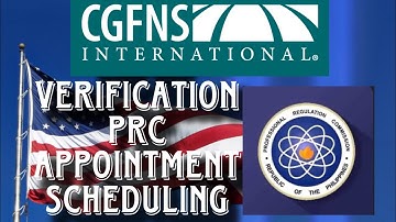 CGFNS - PRC VERIFICATION | APPOINTMENT SETTING | REQUIREMENTS (IF APPLICANT IS NOT IN PH)