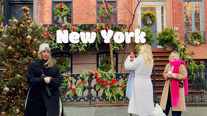 [4K]NYC Christmas WalkFirst Snowy Day in West Vill...