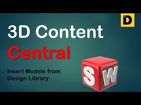 How to use 3D Content Central and Design Library in SolidWorks I Vinod Cumar Designs