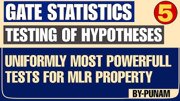 Uniformly most powerful tests for MLR property| ONE SHOT| GATE STATISTICS| Statistics by Punam|