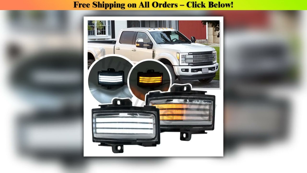 Switchback Sequential LED Side Mirror Turn Signal Light For 2017-2020 2021 2022 Ford F250 F350