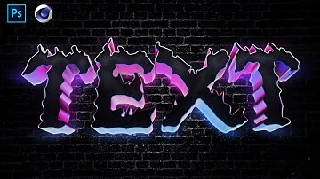 How to Make Eye Catching 3D Text [Easy!] (PHOTOSHOP & CINEMA 4D)