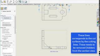 SolidWorks Drawings - Creating an Offset Section View (CH9 P12 (5)) No Audio Wealth