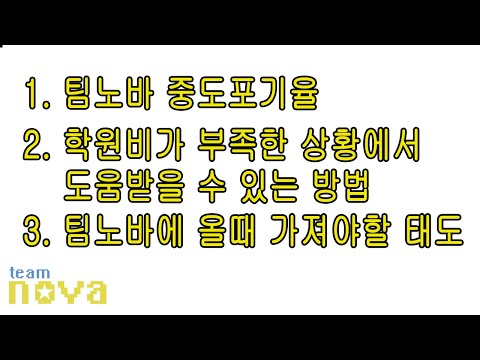 팀노바를 생각하시는 분들이 한번쯤 하셨을 고민들에 대한 답변(Live Q&A 하이라이트)