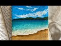 Easy seascape paintingbeach acrylic painting tutorial for beginnersyoutubeshorts shorts beach
