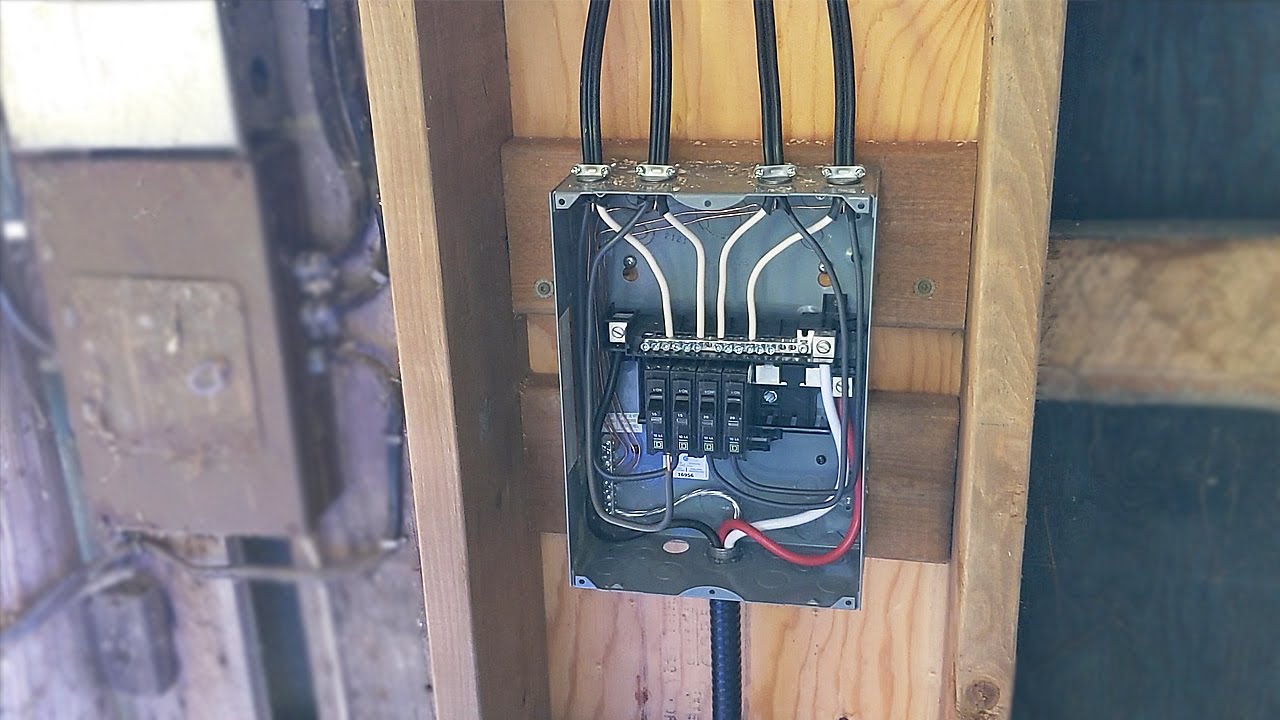 Wiring Subpanel | Shed Electrical Series Part 4 - YouTube