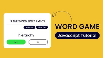 Is The Word Spelt Right | Word Game With Javascript