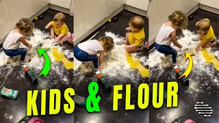 Kids Got Flour Out of Cupboard and All over the Kitchen