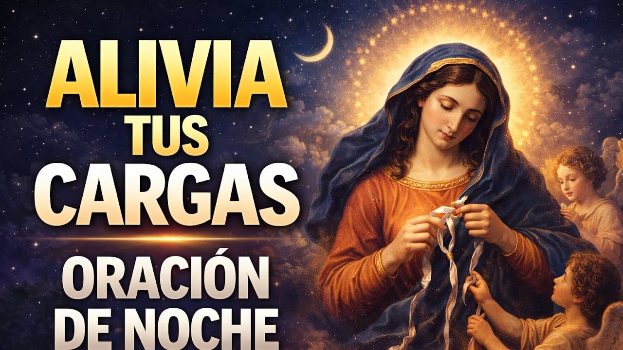 ORACIÓN DE LA NOCHE 🌌 A LA VIRGEN DESATADORA DE NUDOS | Libera tus cargas y encuentra paz