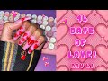 3d heart valentines day nail set using ohuhu rainbow colors polygel kit  14 days of love day 4