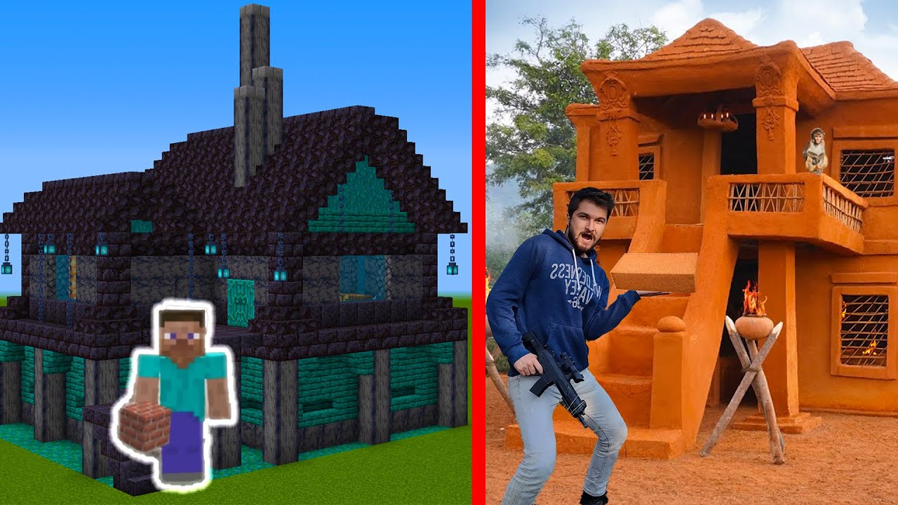 MİNECRAFTTA EV YAPMAK vs GERÇEK HAYATTA EV YAPMAK! YouTube