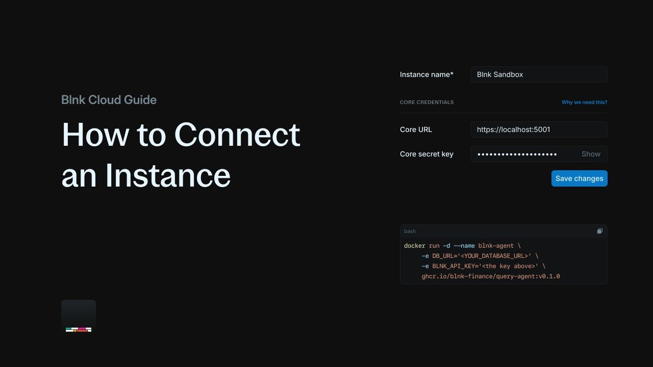 Connect your self-hosted Core to your Blnk Cloud workspace — Blnk Cloud ...