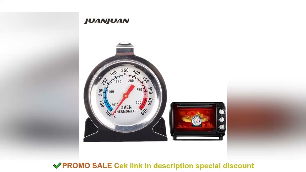 Stainless Steel Food Meat Temperature Stand Up Dial Oven Thermometer Gauge Gage Large Diameter Dial
