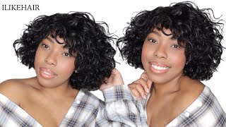 ONLY $89, TRYING A PIXIE CUT WIG FOR THE FIRST TIME | WEAR & GO SHORT PIXIE CUT CURLY BOB ILIKEHAIR