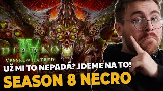 Diablo IV - Season 8 Začátky - už necrashuje! Necromancer Blood Surge! + twitch drops do Diabla
