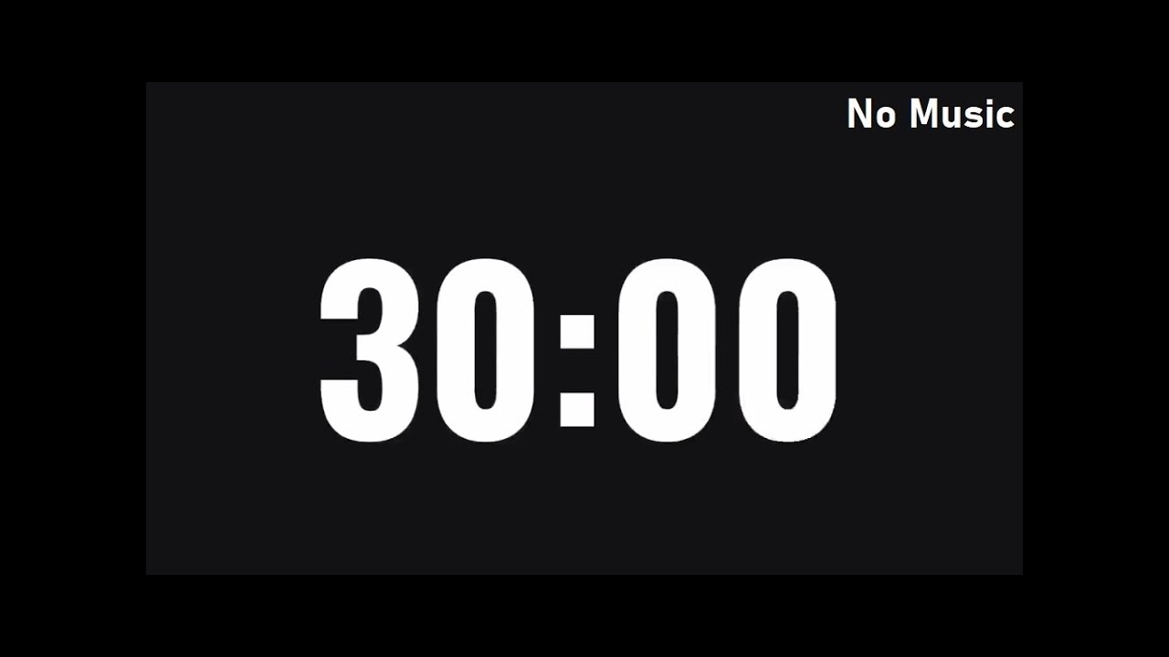 30 MINUTE COUNTDOWN TIMER ⏱️  MASSIVE FULL SCREEN  NO SOUND  SILENT TIMER