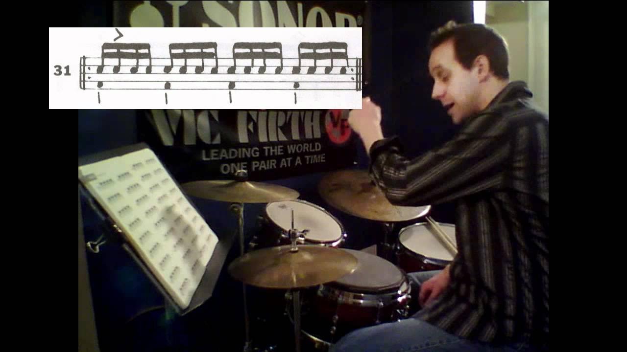Basic Fills using Syncopation by Ted Reed (1/4) YouTube