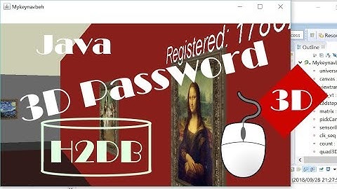 Java 3D: How to Create a Simple 3D Password and Store it in H2 Database(with Source Code)