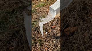 Crazy Gutter Icicle Defeats Gravity #ice #outdoors #winter