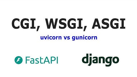 Django vs FastAPI 차이점 | CGI부터 WSGI, ASGI까지