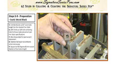 Video 2 of 19 Preview   Steps 5-9 Wood Pen Blank Prep