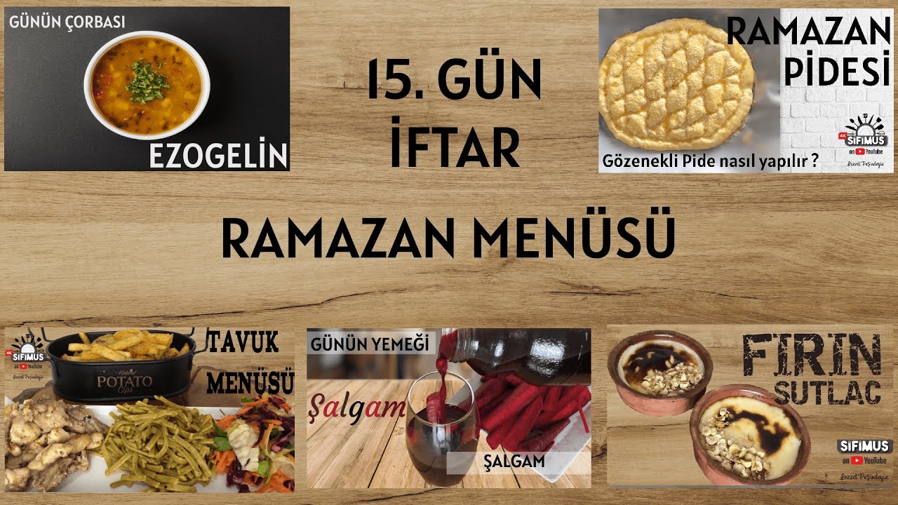 2021 RAMAZAN İFTAR MENÜSÜ ÖNERİSİ  (30 günlük) ✔ #15.Gün YEMEK TARİFLERİ
