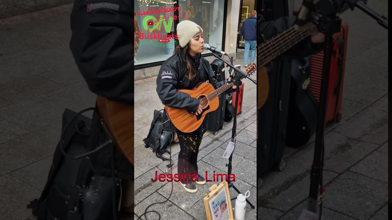 Jessica Lima Wonderful Cover Wish You Were Here Song / Pink Floyd from Grafton Street Dublin Ireland