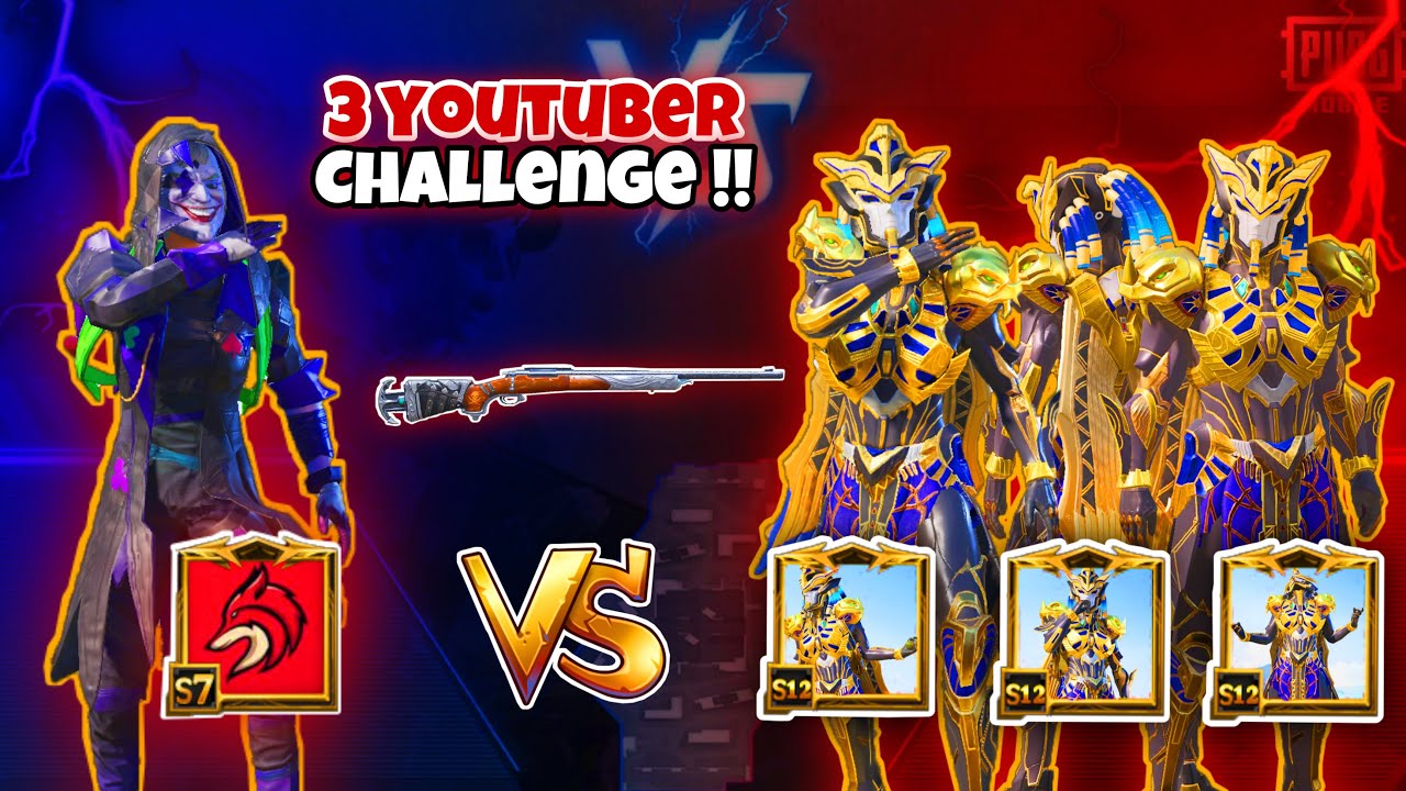 🔥 3 YOUTUBER PHARAOH PRO PLAYERS CHALLENGED ME 🥵 SAMSUNG,A7,A8,J4,J5,J6,J7,J9,J2,J3,J1,XR,A4,A5,A6