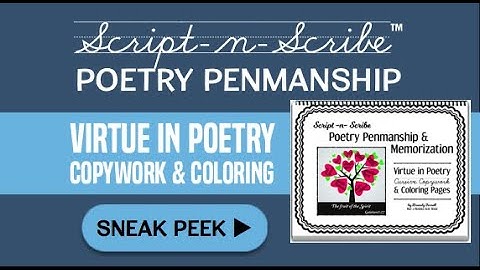 Script-n-Scribe Poetry Penmanship