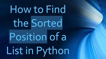 How to Find the Sorted Position of a List in Python