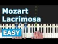 Mozart - Lacrimosa (Requiem) - EASY Piano Tutorial [Sheet Music]